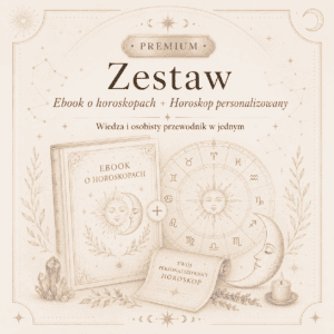 Zestaw ebook o horoskopach i personalizowany horoskop, idealny dla miłośników astrologii i wróż.