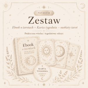 Zestaw tarota i karty tygodnia na osobisty rozwój, ebook i przewodnik.